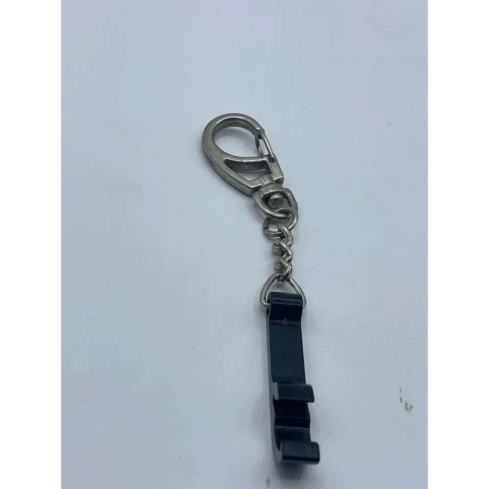 Qty 1- Key Chain Bottle and Can Opener‎ - Color Black Aluminum